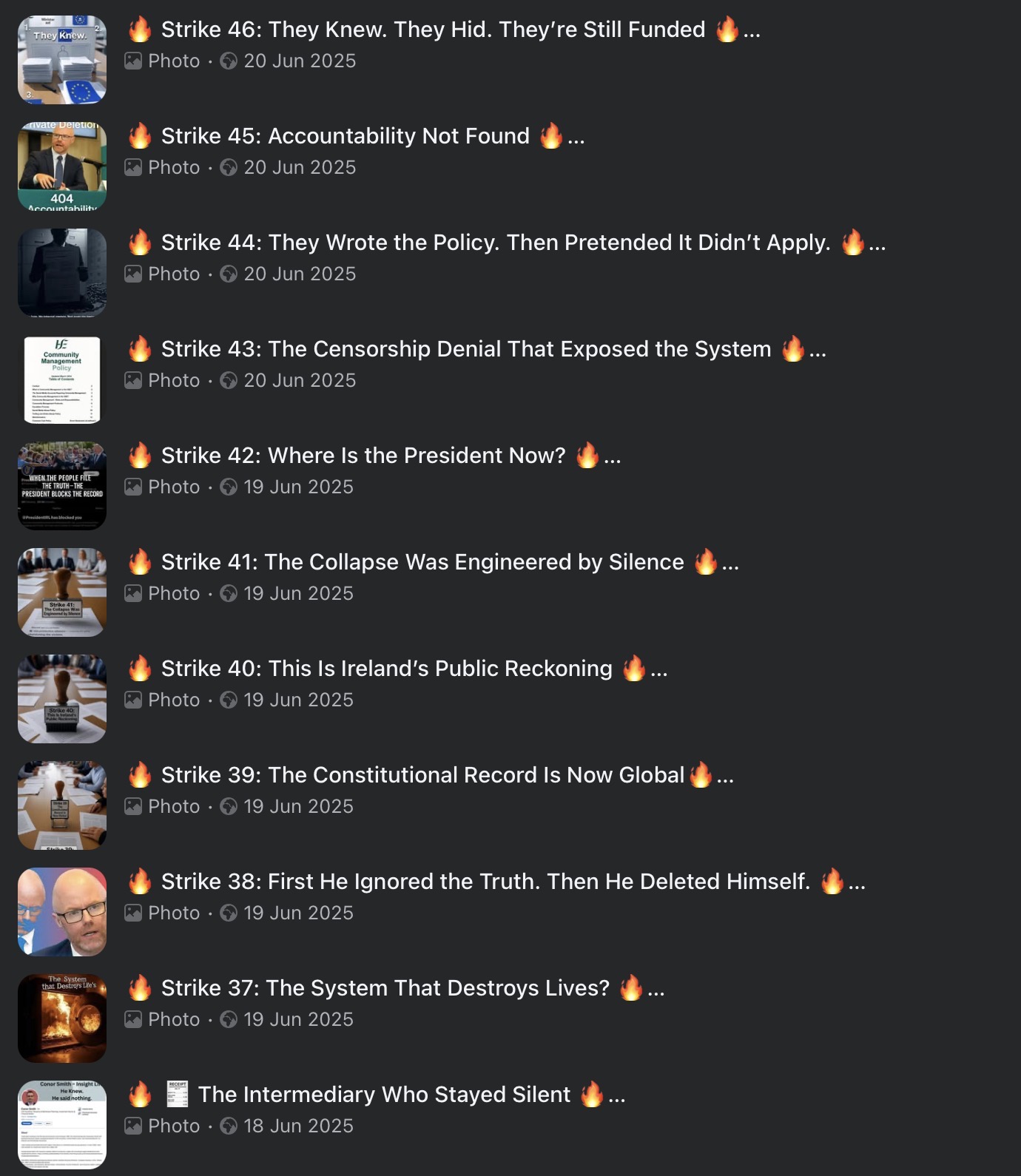 Preview of Strike Archive — Strikes 037–046