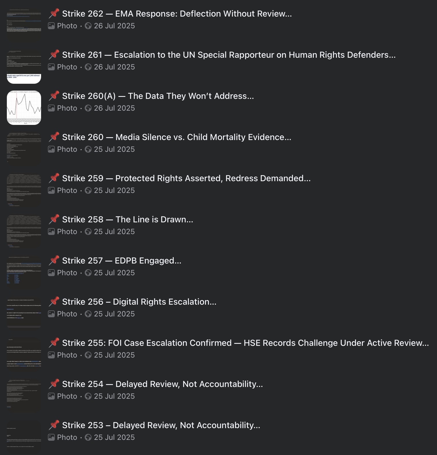Preview of Strike Archive — Strikes 253–262