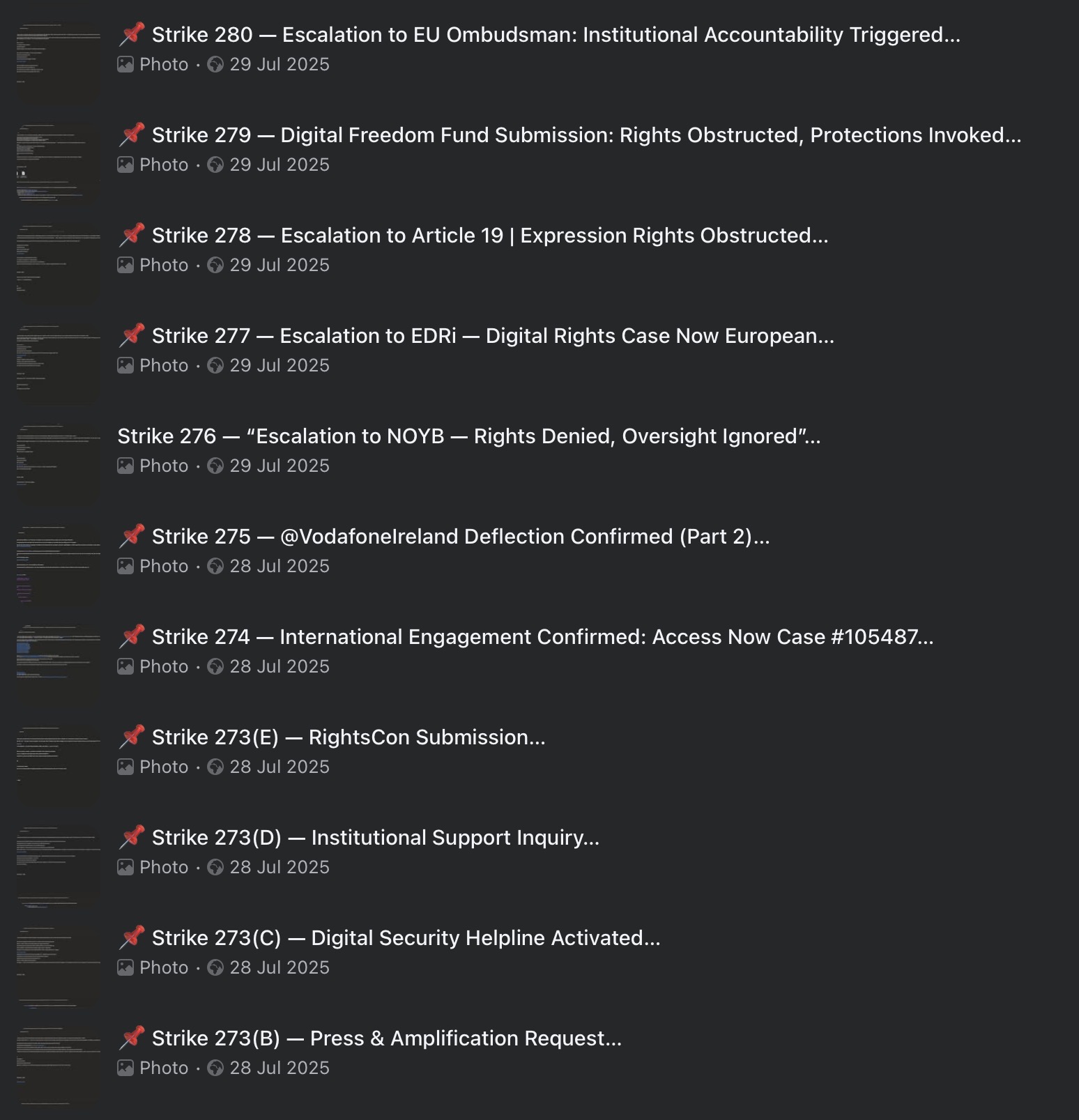 Preview of Strike Archive — Strikes 273(B)–280