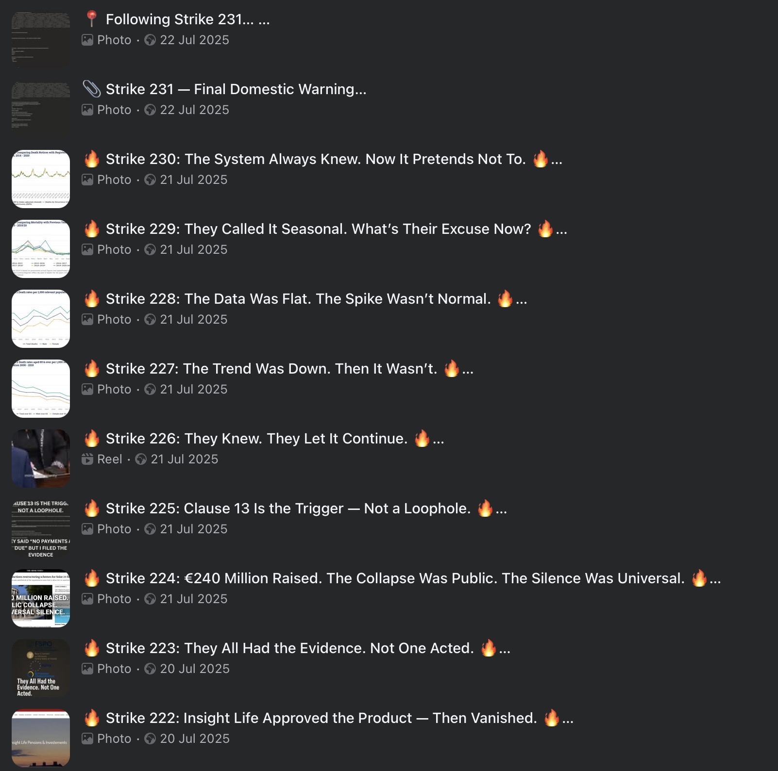 Preview of Strike Archive — Strikes 222–231