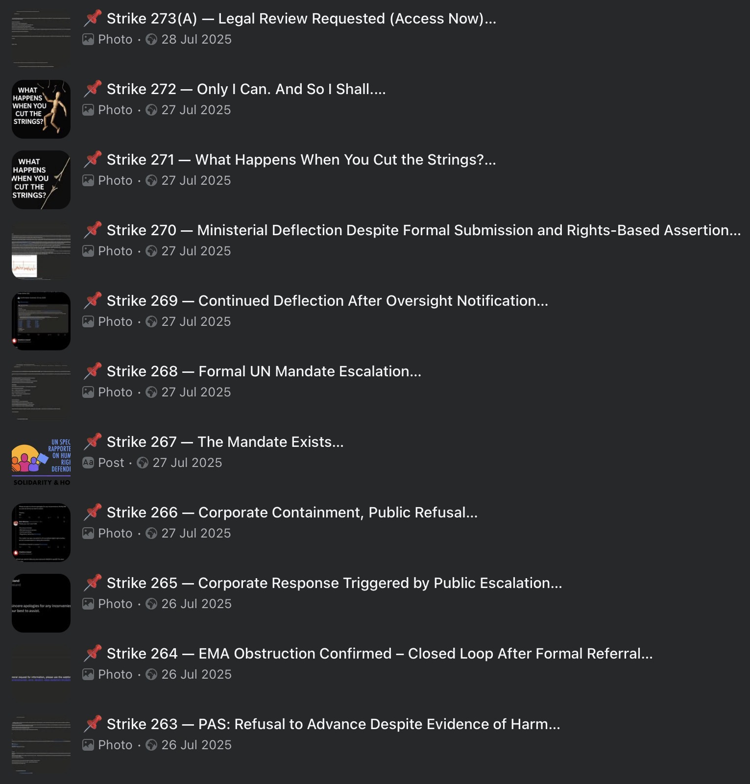 Preview of Strike Archive — Strikes 263–273(A)