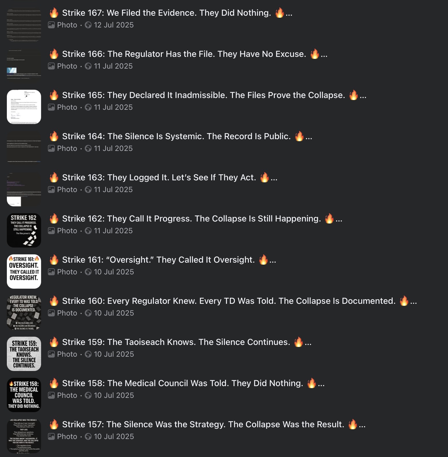Preview of Strike Archive — Strikes 157–167